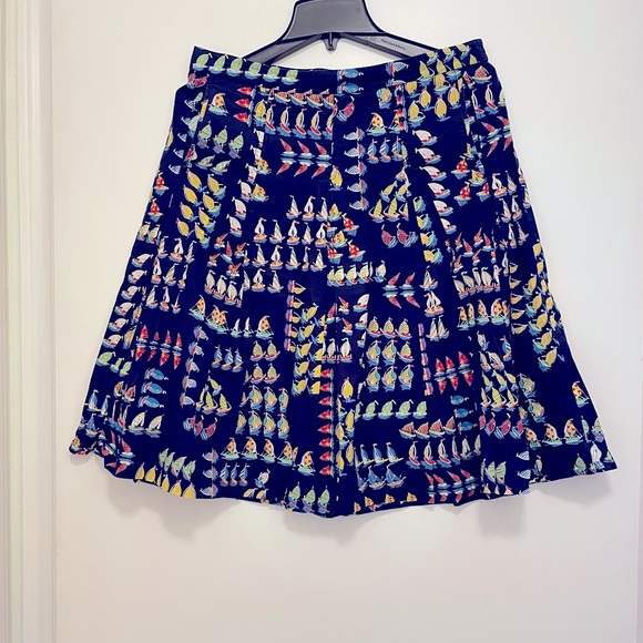 J Crew ratti sailboats print. Size 6 skirt. - Picture 1 of 4